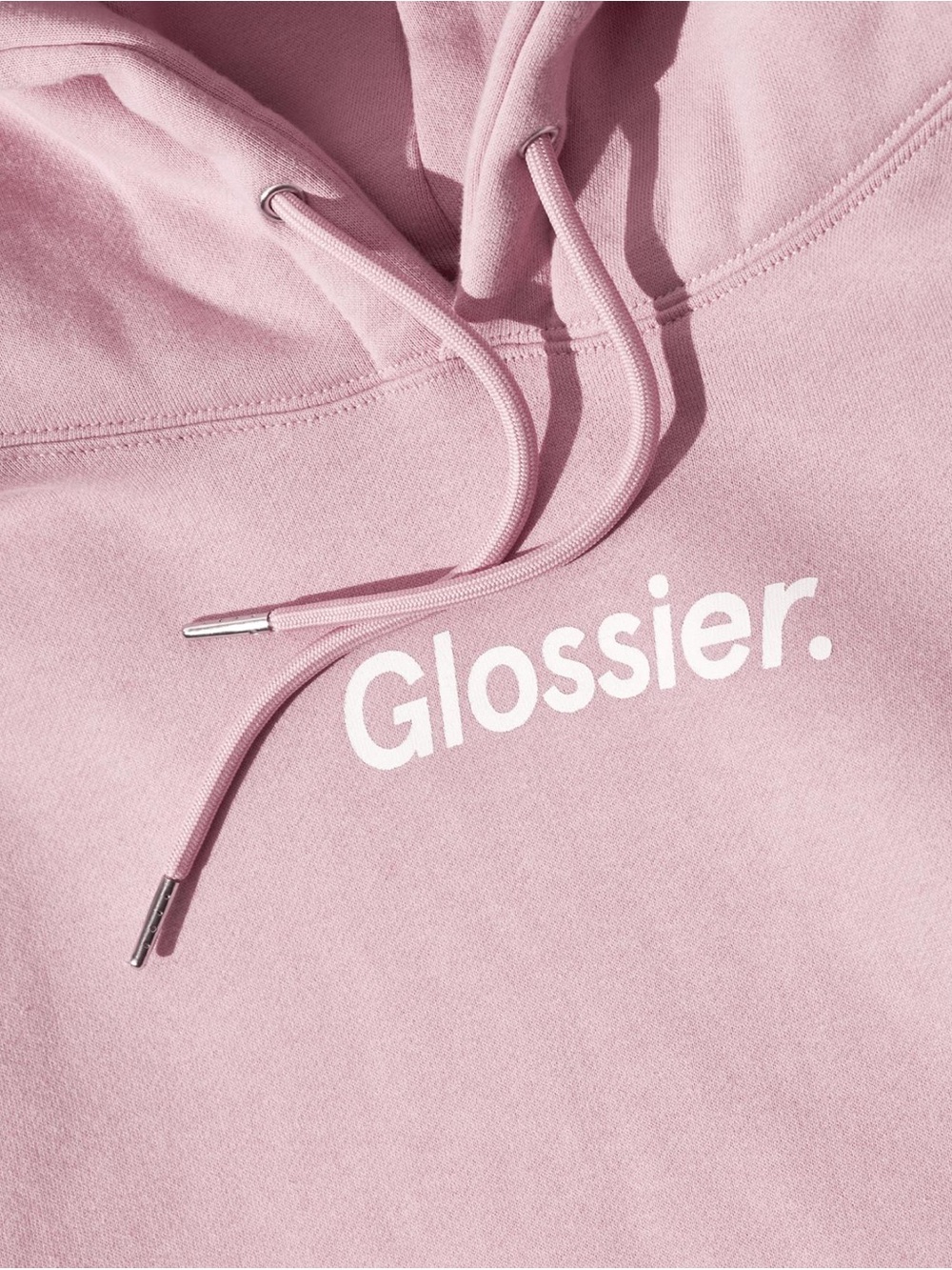 Glossier Soft Pink Classic Logo Hoodie - Picture 2 of 10